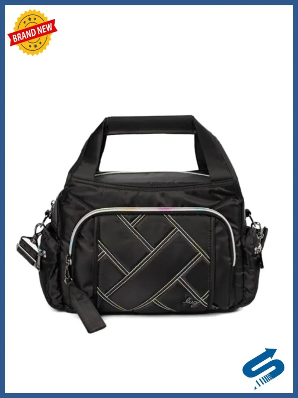 Satchel Bag with Multiple Pockets, Crossbody Strap, RFID Protection